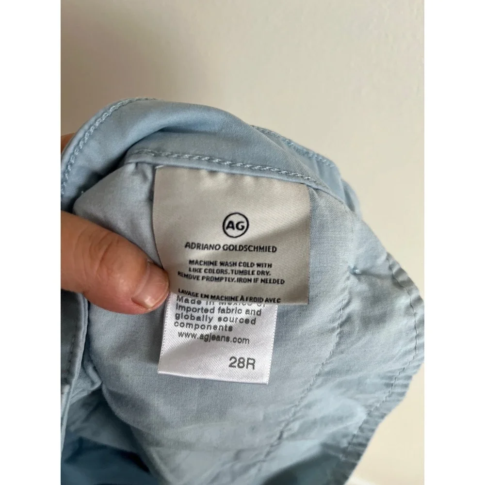 AG‎ Adriano Goldschmied Caden Tailored Trouser Light Blue Chino Mens 30 Prep